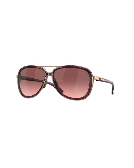 Oakley Black Oo4129 Split Time 412902 Sunglasses Metal Round Normal Shaded