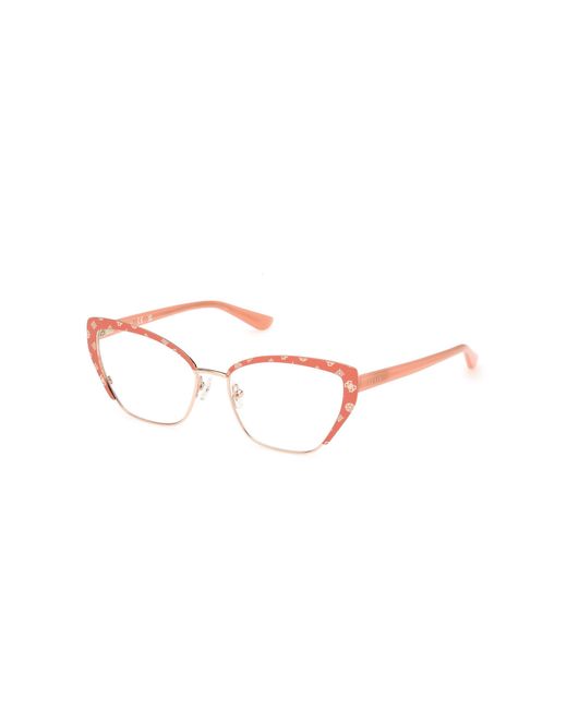 Guess Black Gu50122 074 Optical Frames Metal Cat Eye Normal