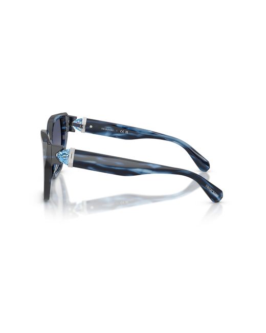 Swarovski Black Sk6044U 10904L Sunglasses Acetate Geometric Normal Shaded