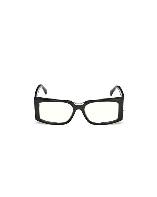 Max Mara Black Mm5157-B 001 Optical Frames Acetate Squared Normal