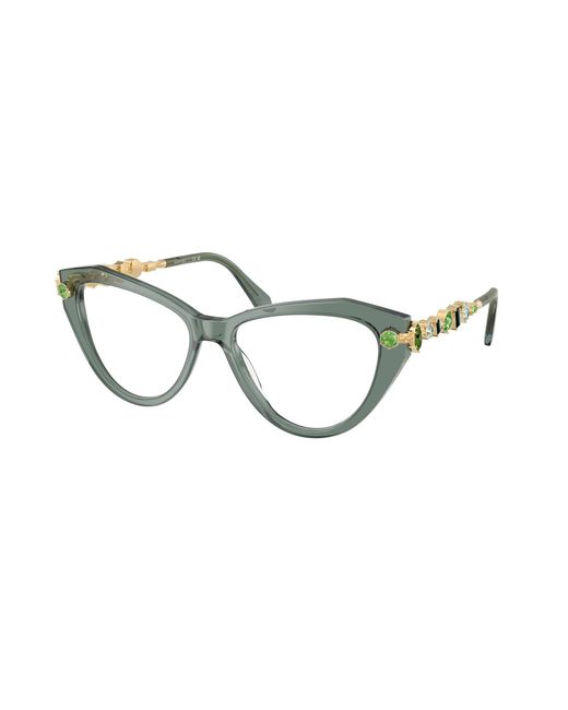 Swarovski Black Sk2047 1043 Optical Frames Acetate Cat Eye Normal