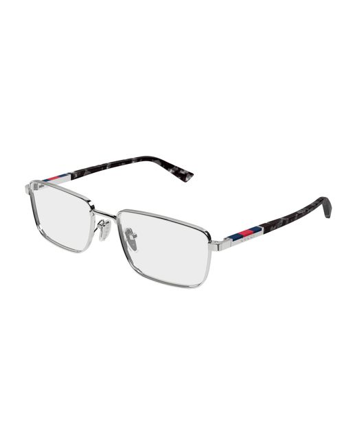 Gucci Black Gg1964O 003 Optical Frames Metal Transparent Squared for men