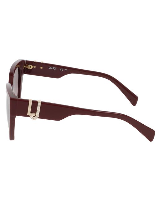 Liu Jo Black Lj814Sr 602 Sunglasses Acetate Bordeaux Cat Eye Normal
