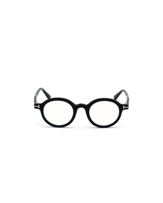 Tom Ford Black Ft5664-B 052 Optical Frames Acetate Round Normal