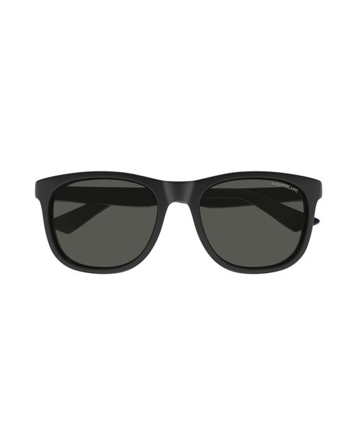 Montblanc Black Mb0400S 002 Sunglasses Injected Squared for men