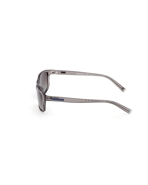 Timberland Black Tb00057-H 20D Sunglasses Injected Smoke Squared Polarized for men