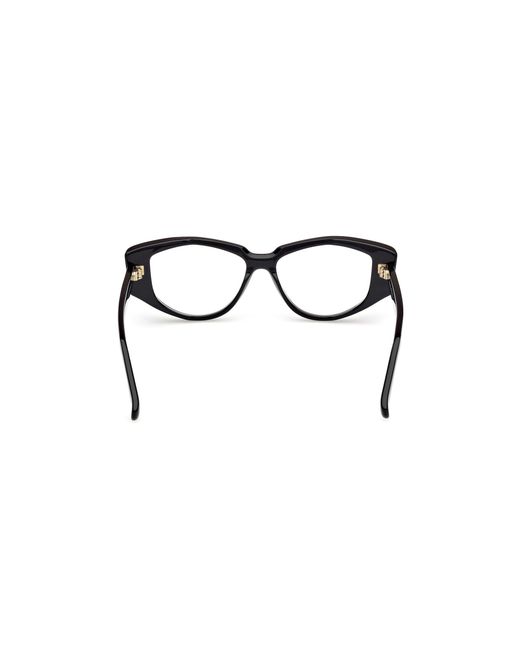 Max Mara Black Mm5159 001 Optical Frames Acetate Round Normal