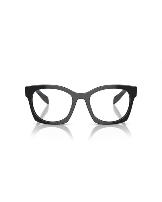 Prada Black Pr A05V 27A1O1 Optical Frames Acetate Geometric Normal
