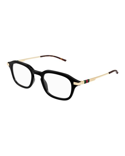 Gucci Black Gg1891O 001 Optical Frames Acetate Transparent Squared for men