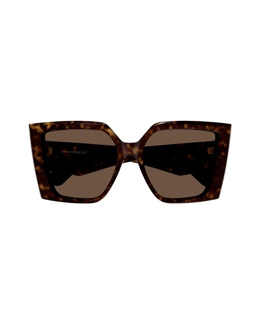 McQueen Black Am0467S 002 Sunglasses Acetate Squared