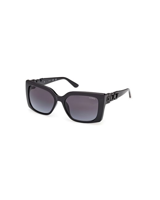 Guess Black Gu00265-H 01B Sunglasses Injected Smoke Squared Normal