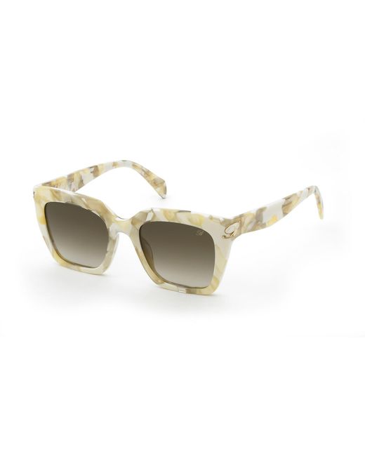 Blumarine Black Sbm903 06Uc Sunglasses Acetate Squared Normal Nuanced