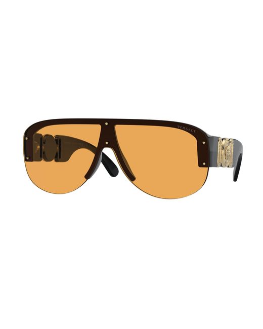 Versace Black Ve4391 Gb1/7 Sunglasses Nylon Geometric Normal for men