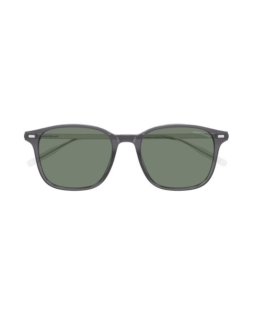 Montblanc Black Mb0445Sa 003 Sunglasses Injected Squared for men