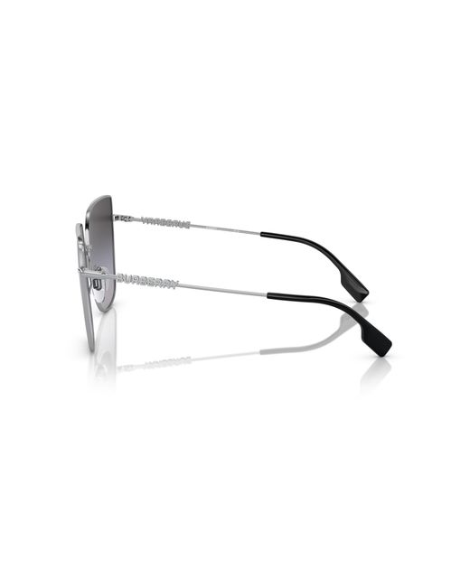 Burberry Black Be3143 Alexis 10058G Sunglasses Steel Geometric Normal Shaded