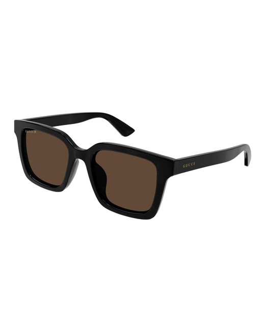 Gucci Black Gg1582Sk 004 Sunglasses Injected Squared for men