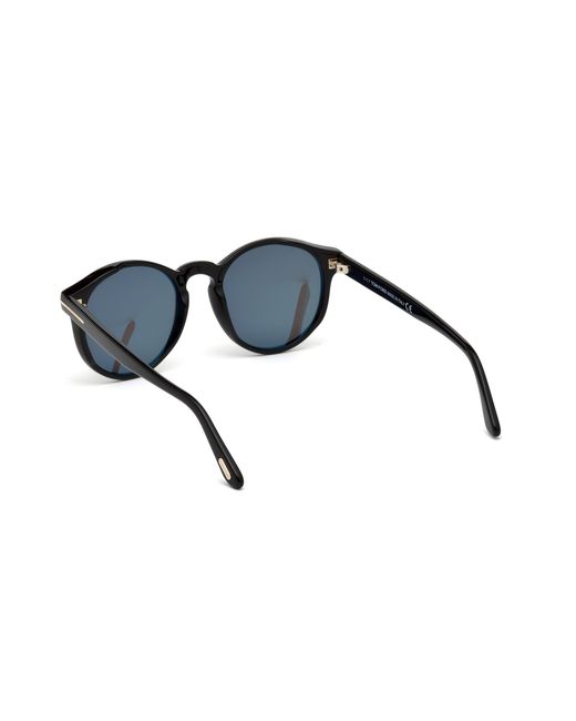 Tom Ford Black Ft0591 Ian-02 01A Sunglasses Acetate Round Normal