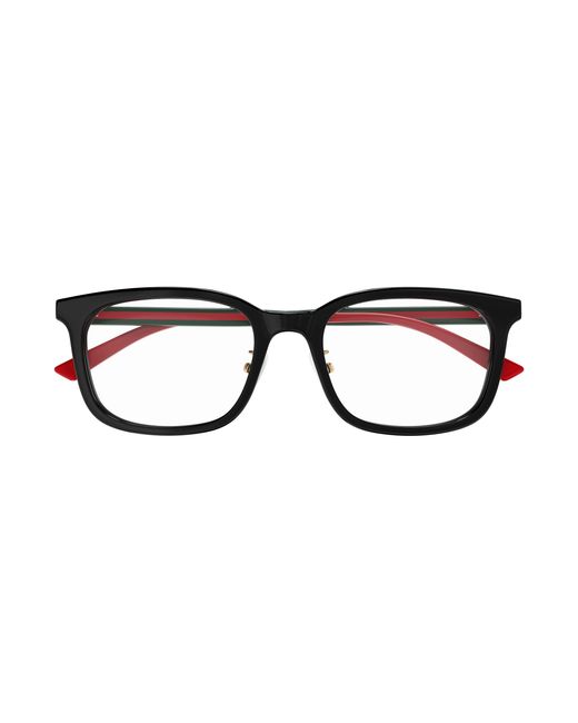 Gucci Black Gg1873Ok 001 Optical Frames Acetate Transparent Squared for men