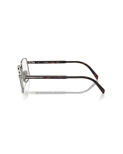 Prada Black Pr A55V 5Av1O1 Optical Frames Metal Squared Normal for men