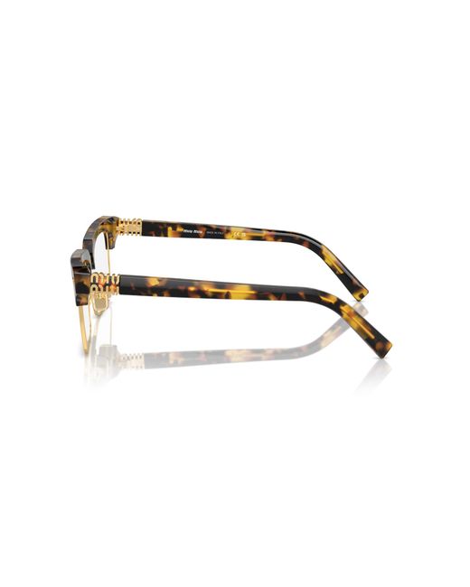 Miu Miu Black Mu 11Xv Vau1O1 Optical Frames Acetate Transparent Squared Normal