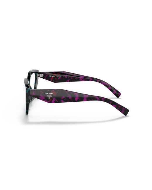 Prada Black Pr 09Yv 06Z1O1 Optical Frames Acetate Geometric Normal