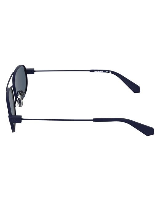 Calvin Klein Black Ckj26202S 400 Sunglasses Metal Round Normal for men