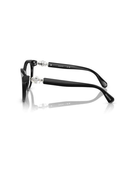 Swarovski Black Sk2036 1001 Optical Frames Acetate Round Normal