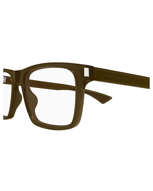 Saint Laurent Black Sl 882 009 Optical Frames Acetate Transparent Squared for men