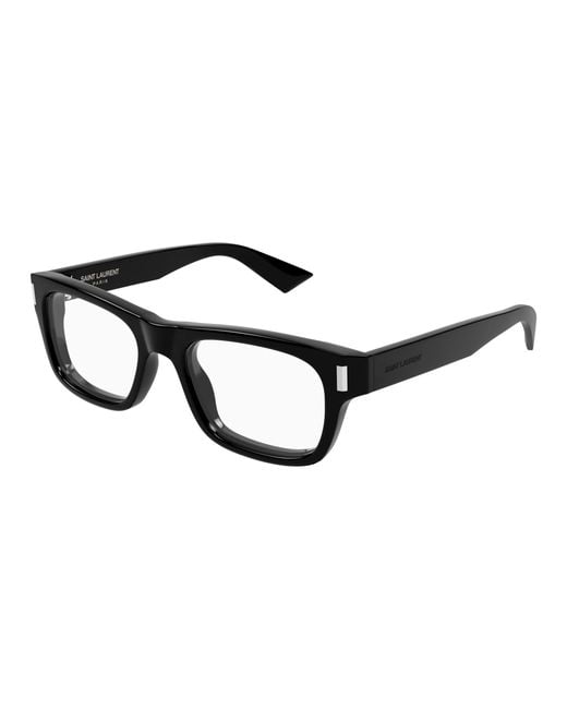 Saint Laurent Black Sl 83 Opt 001 Optical Frames Acetate Transparent Squared