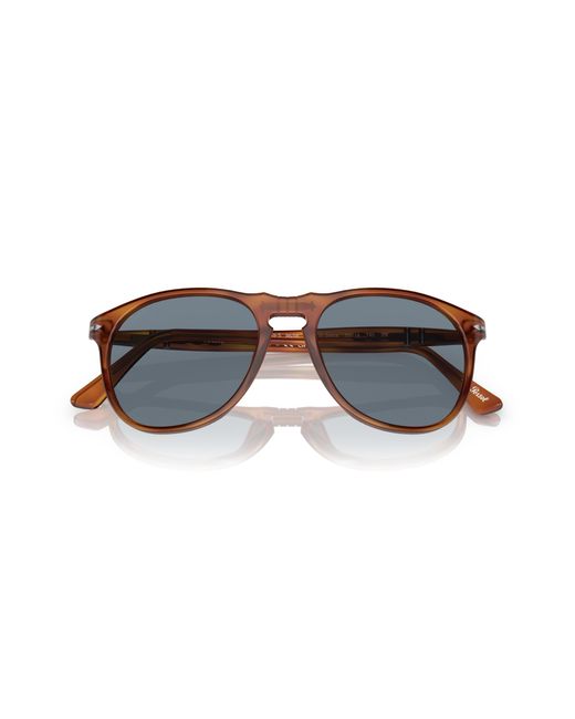 Persol Black Po9649S 96/56 Sunglasses Acetate Pilot Normal for men