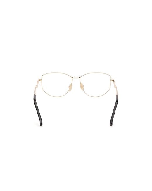 Max Mara Black Mm5153 032 Optical Frames Metal Round Normal