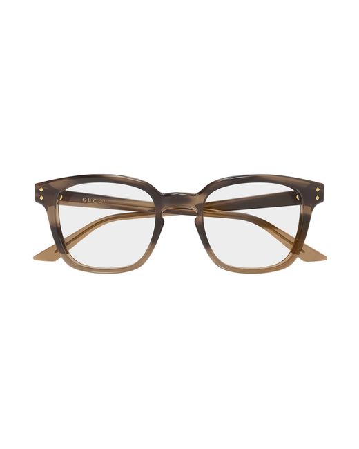 Gucci Black Gg2132O 012 Optical Frames Acetate Transparent Squared for men
