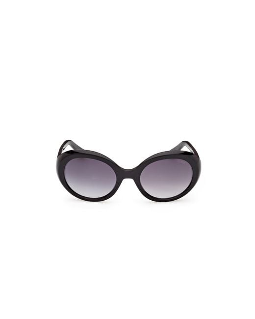 Guess Black Gu00287 01B Sunglasses Injected Smoke Round Normal