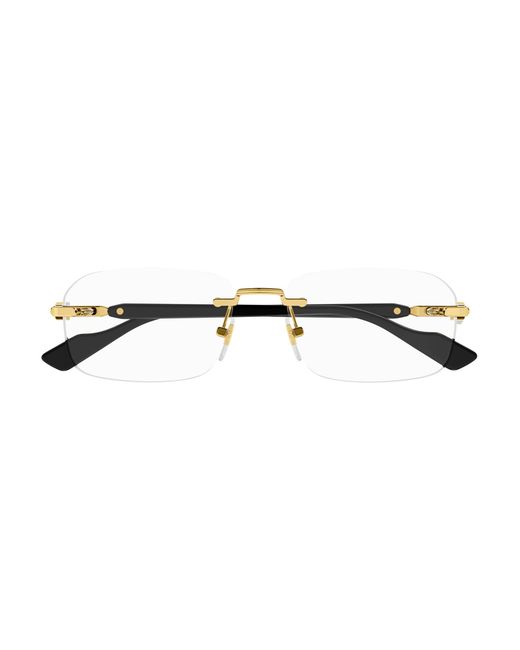 Gucci Black Gg1221O 002 Optical Frames Metal Squared for men