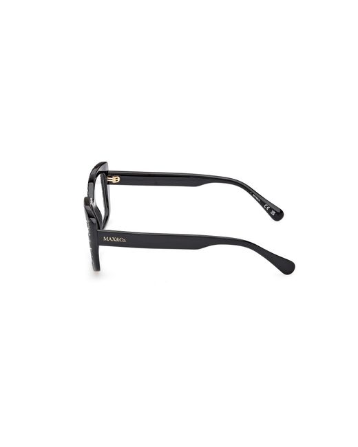 MAX&Co. Black Mo5206 001 Optical Frames Injected Squared Normal