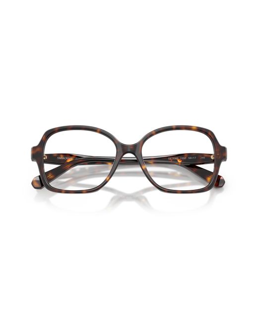 Swarovski Black Sk2063 1002 Optical Frames Acetate Transparent Squared Normal