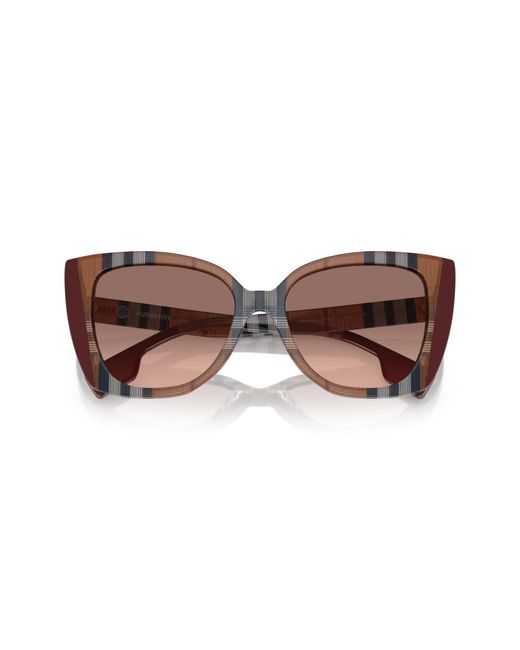 Burberry Black Be4393 Meryl 405413 Sunglasses Acetate Cat Eye Normal Shaded