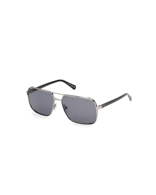 Guess Black Gu00119 08D Sunglasses Metal Squared Polarized for men