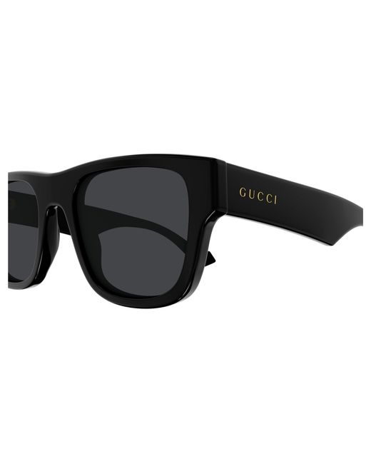 Gucci Black Gg1427S 002 Sunglasses Acetate Squared Polarized Anti-Glare for men