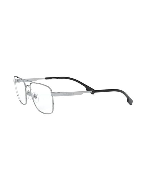 Burberry Black Be1340 1005 Optical Frames Metal Squared for men
