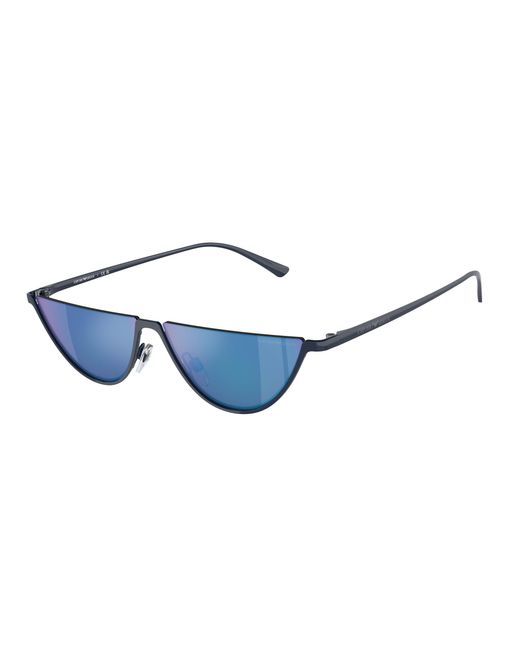 Emporio Armani Black Ea2143 301925 Sunglasses Metal Round Mirrored for men