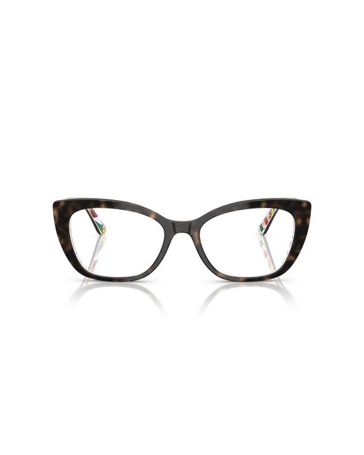 Dolce & Gabbana Black Dg3398 3217 Optical Frames Acetate Cat Eye Normal