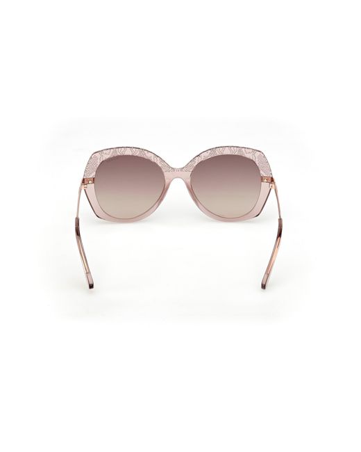 Guess Black Gu00215 57F Sunglasses Injected Round Normal