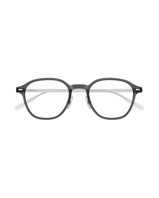 Montblanc Black Mb0427O 004 Optical Frames Transparent Round for men