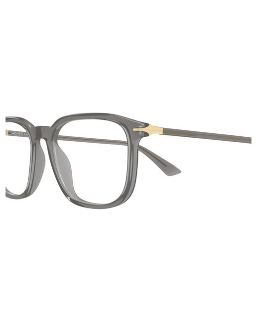 Montblanc Black Mb0438O 003 Optical Frames Acetate Transparent Squared for men