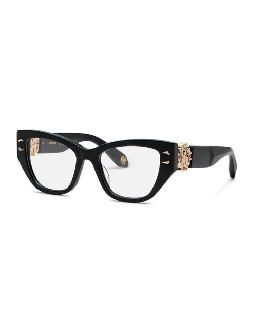 Roberto Cavalli Black Vrc075M 700 Optical Frames Acetate Cat Eye