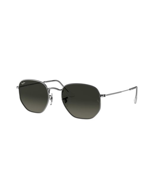 Ray-Ban Black Rb3548n Hexagonal Flat Lens Sunglasses