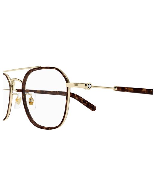 Montblanc Black Mb0391Oa 003 Optical Frames Metal Transparent Geometric for men