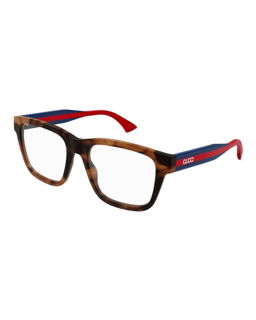 Gucci Black Gg1870O 007 Optical Frames Acetate Transparent Squared for men
