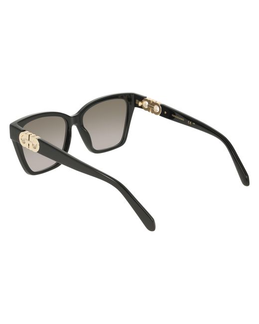 Ferragamo Black Sf2110S 001 Sunglasses Acetate Squared Normal